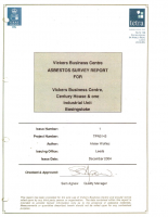 Asbestos Survey Report for Vickers Business Centre